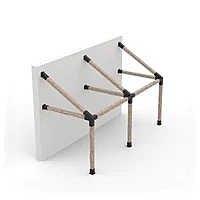 GRID 30 Double Wall Mount Pergola Kit for 6x6 Wood Posts