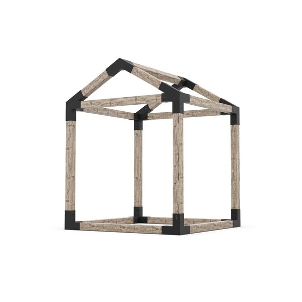 GRID 30 Single Pergola Kit with Base for 6x6 Wood Posts