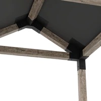 GRID 30 Single Pergola Kit with Water-Repellant Top for 6x6 Wood Posts