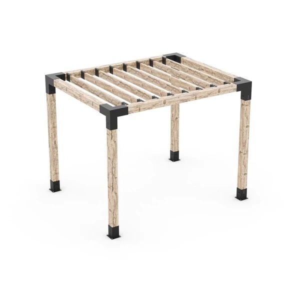 Pergola Kit for 6x6 Wood Posts with KNECT 2x6 Top Rafter Brackets