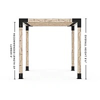 Pergola Kit for 6x6 Wood Posts with KNECT 2x6 Top Rafter Brackets