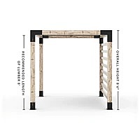 Pergola Kit with Post Wall for 6x6 Wood Posts