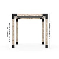 Pergola Kit with SHADE SAIL for 6x6 Wood Posts