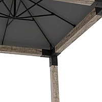 Pergola Kit with Water Repellent Umbrella Top for 6x6 Wood Posts