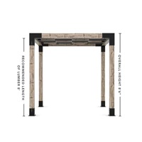 Pergola Kit with Wave Shades for 6x6 Wood Posts