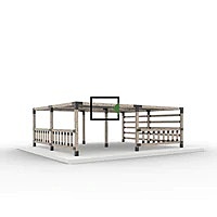 QUINT 5 Arm Pergola Structure Expansion Bracket with SOLO for 6x6 Wood Posts