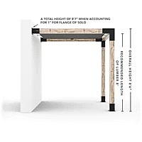 Wall Mount Pergola Kit With SHADE SAIL for 6x6 Wood Posts