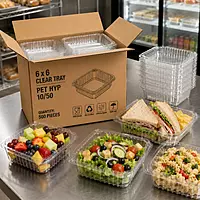 6x6 Clear Tray PET HYP 10/50