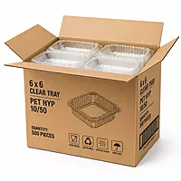 6x6 Clear Tray PET HYP 10/50