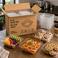 6x6 Clear Tray PET HYP 10/50