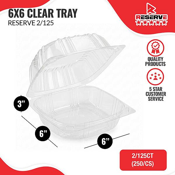 6x6 Clear Tray Reserve 2/125