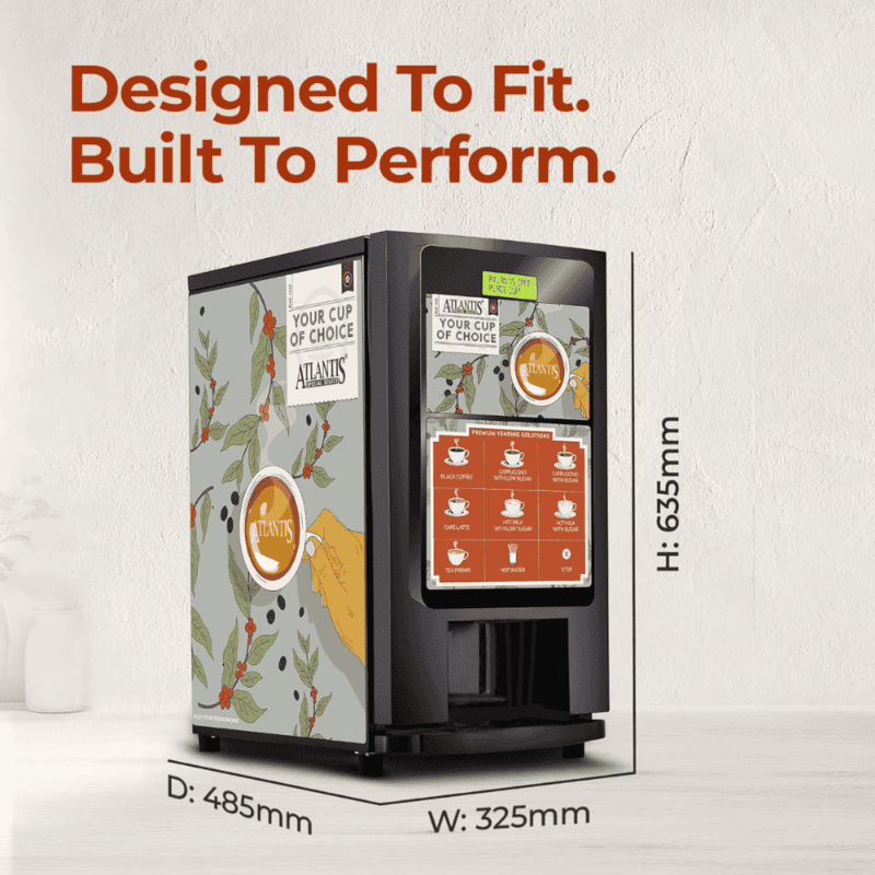 Professional Atlantis Special Select vending unit for tea, coffee, and other hot beverage varieties.