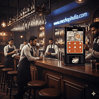 Modern Atlantis Special Select coffee maker dispensing a fresh hot drink in a professional setting.