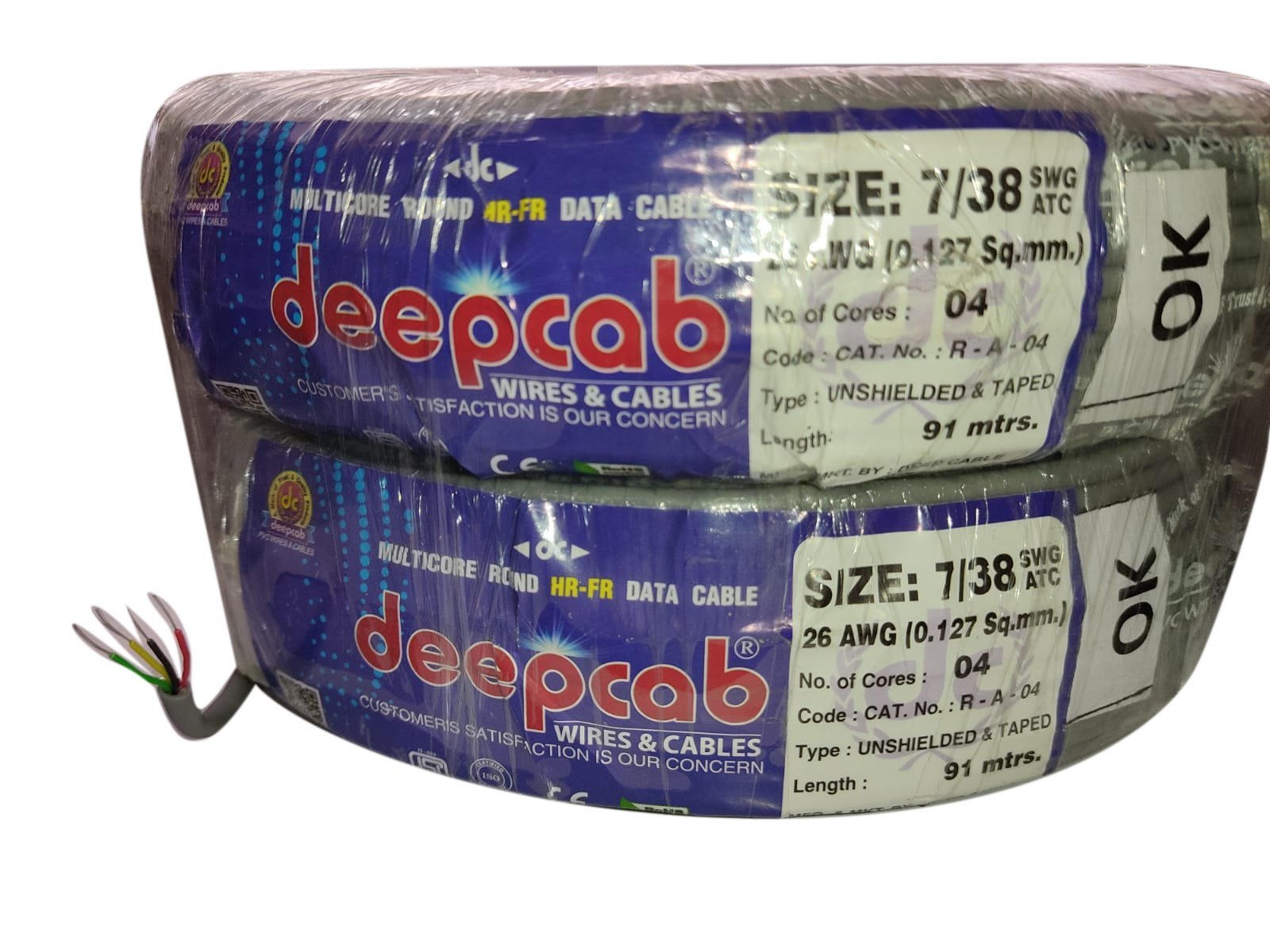 DEEPCAB 7/38 3 CORE ROUND WIRE