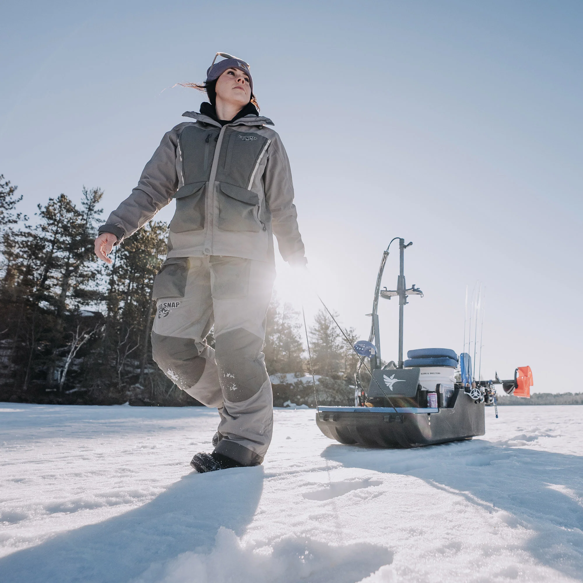Otter Sonar Sled Auger Rack