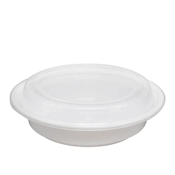 RO-24 Round Plastic Container- White [150ct]