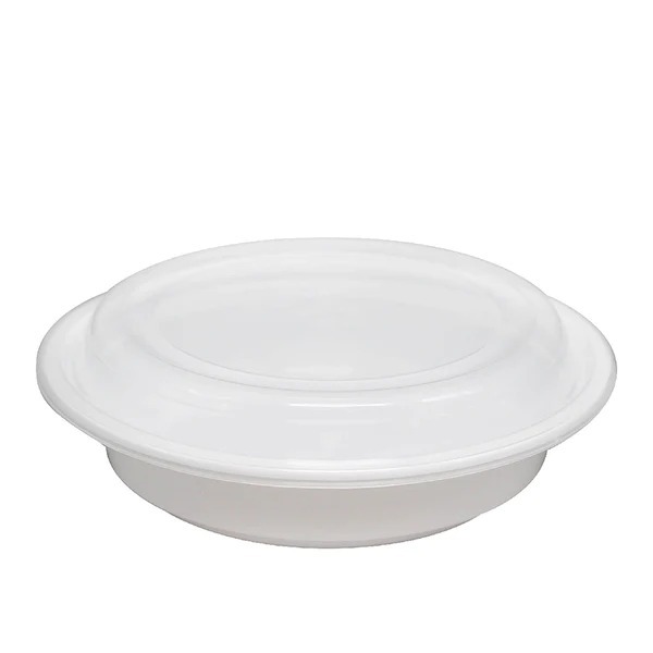 RO-24 Round Plastic Container- White [150ct]