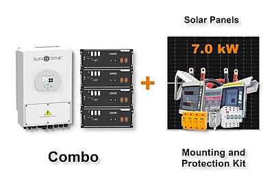 5.0 kW SUNSYNK Hybrid - PYLONTECH Combo, c/w 4x 3.5 kWh Lithium Batteries 5.0 kW SUNSYNK Hybrid - PYLONTECH Combo, c/w 4x 3.5 kWh Lithium Batteries