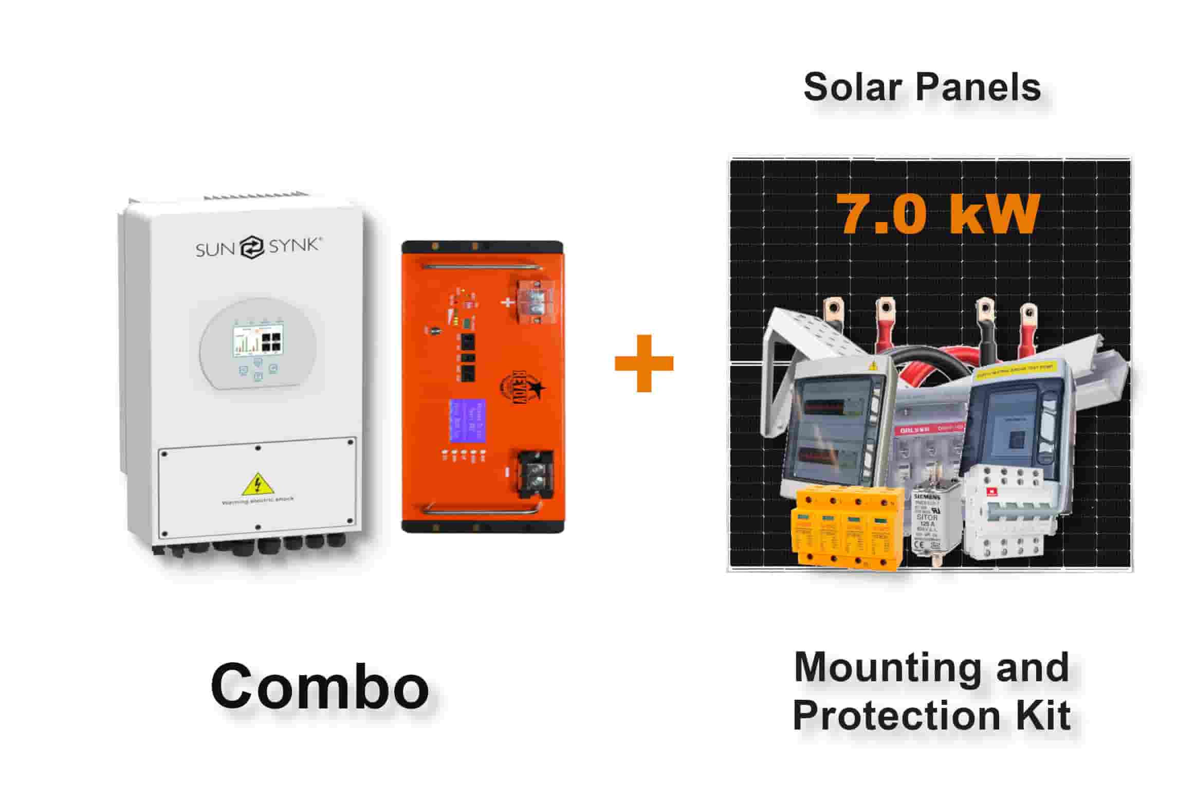 5.0 kW SUNSYNK Hybrid - REVOV Combo, c/w 5.12 kWh Lithium Battery