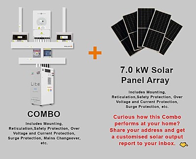5.0 kW SUNSYNK Hybrid - FREEDOM WON Combo, c/w 10.0 kWh Lithium Battery