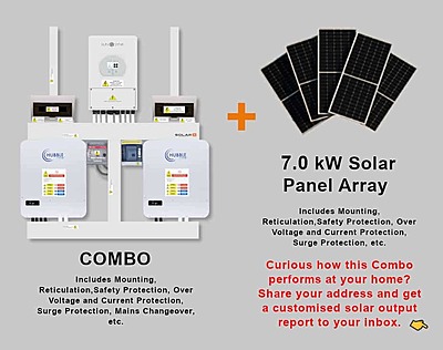 5.0 kW SUNSYNK Hybrid - HUBBLE Combo, c/w 2x 5.12 kWh Lithium Batteries