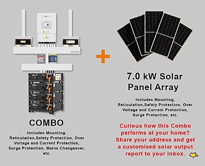 5.0 kW SUNSYNK Hybrid - PYLONTECH Combo, c/w 4x 3.5 kWh Lithium Batteries