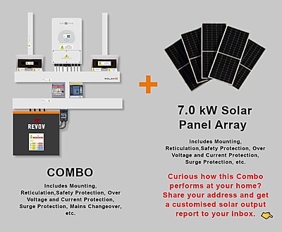 5.0 kW SUNSYNK Hybrid - REVOV Combo, c/w 5.12 kWh Lithium Battery