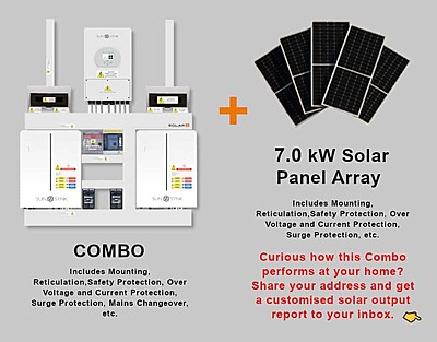 5.0 kW SUNSYNK Hybrid - SUNSYNK Combo, c/w 2 x 5.32 W kWh Lithium Batteries