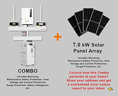 6.0 kW SOLIS S6 Hybrid - FREEDOM WON Combo, c/w 10.0 kWh Lithium Battery