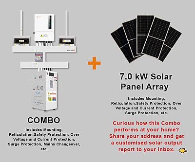 6.0 kW SOLIS S6 Hybrid - FREEDOM WON Combo, c/w 15.0 kWh Lithium Battery