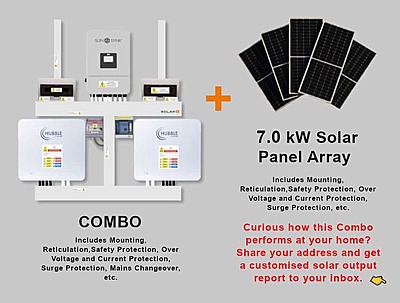 8.0 kW SUNSYNK Hybrid - HUBBLE Combo, c/w 2x 10.0 kWh Lithium Batteries