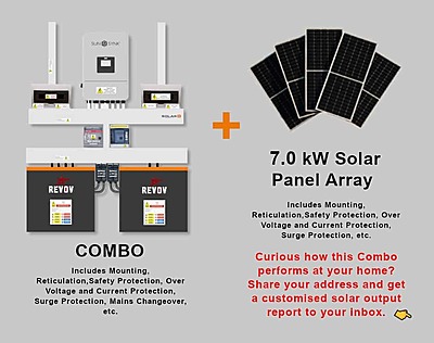 8.0 kW SUNSYNK Hybrid - REVOV Combo, c/w 2x 5.12 kWh Lithium Batteries
