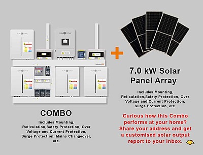 8.0 kW SUNSYNK Hybrid - SUNSYNK Combo, c/w 4 x 5.32 G kWh Lithium Batteries