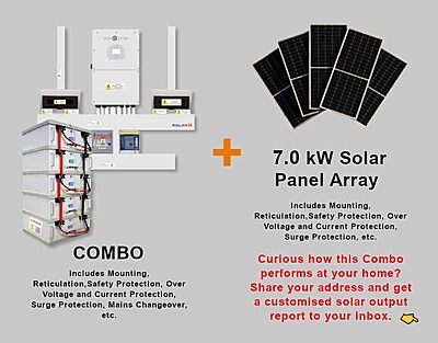 16.0 kW SUNSYNK Hybrid -  FREEDOM WON Combo, c/w 5x 5.0 kWh Lithium Batteries
