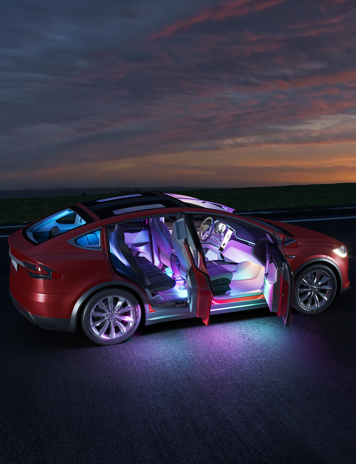 Govee RGBIC Interior Car Lights （30 Scene Mode + 4 Music Mode)--Without Remote Control