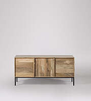 Natural Wood & Black Metal TV Stand | Industrial Modern Media Console | Rustic Credenza Natural Wood & Black Metal TV Stand | Industrial Modern Media Console | Rustic Credenza