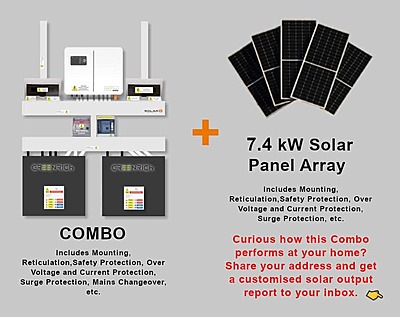 6.0 kW SUNSYNK Hybrid - GREENRICH Combo, c/w 2 x 6.1 kWh Lithium Batteries