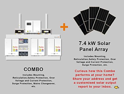 6.0 kW SUNSYNK Hybrid - SUNSYNK Combo, c/w 3 x 5.32 W kWh Lithium Batteries