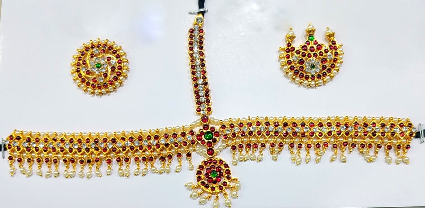 Kemp Temple Jewellery Headset – Suryan Chandran | Bridal & Dance Wear