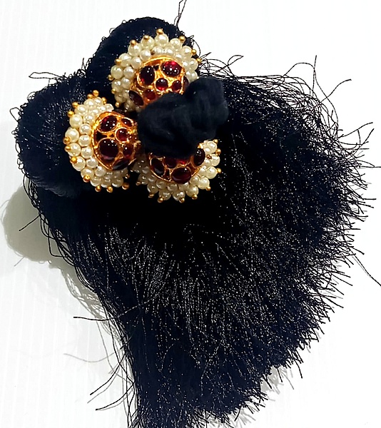 Temple Kunchalam / Kunjalam – Kempstone Hair Accessory for Bharathanatyam, Bridal & Classical Dance