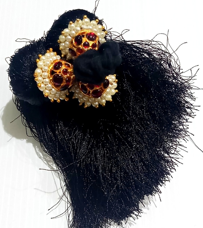 Temple Kunchalam / Kunjalam – Kempstone Hair Accessory for Bharathanatyam, Bridal & Classical Dance