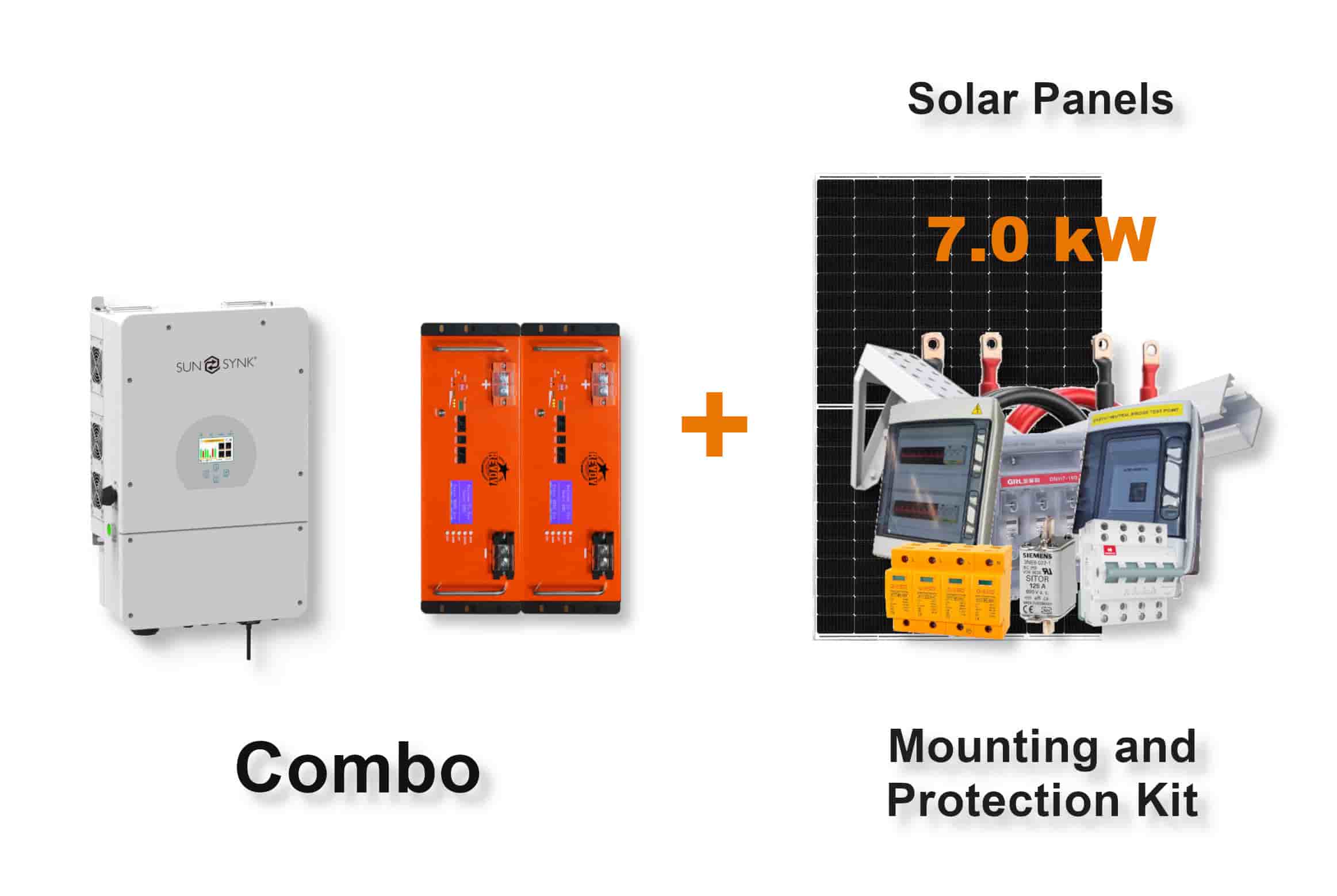 8.0 kW SUNSYNK Hybrid - REVOV Combo, c/w 2x 5.12 kWh Lithium Batteries
