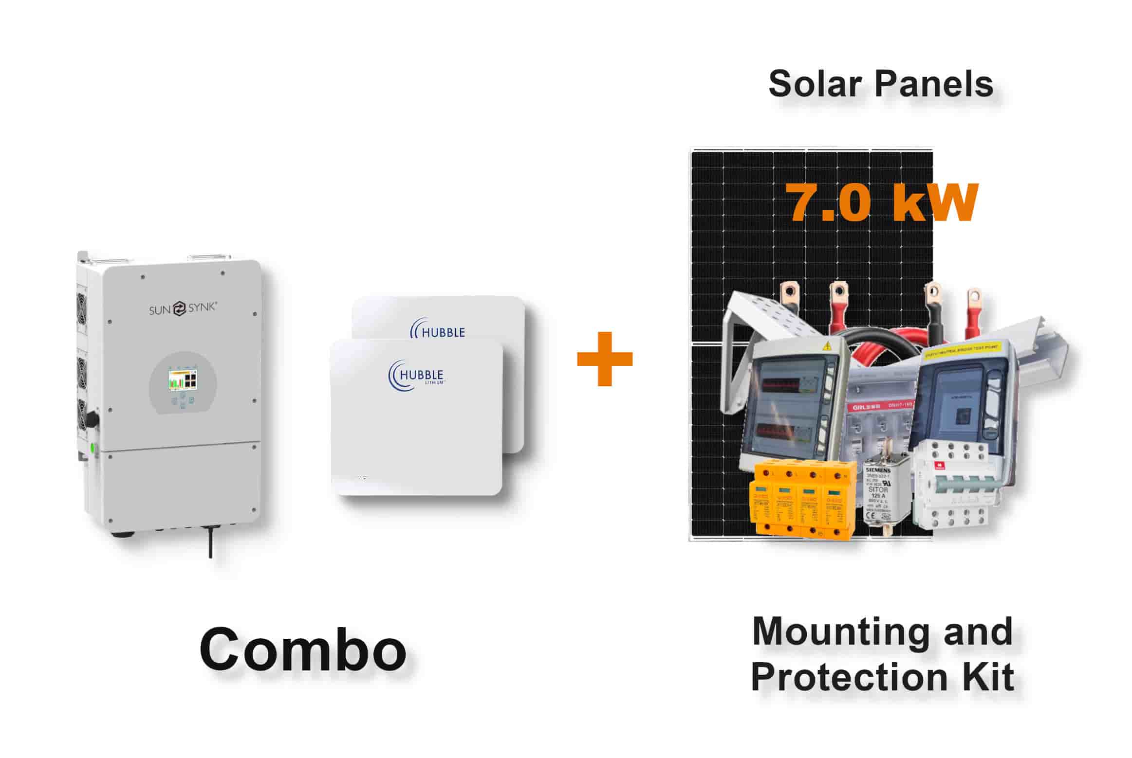 8.0 kW SUNSYNK Hybrid - HUBBLE Combo, c/w 2x 10.0 kWh Lithium Batteries