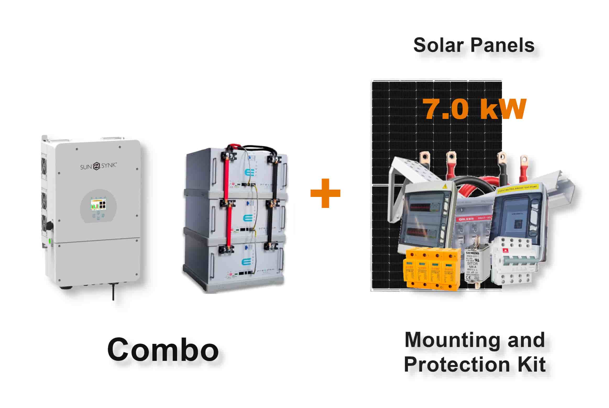 8.0 kW SUNSYNK Hybrid - FREEDOM WON Combo, c/w 3x 5.0 kWh Lithium Batteries