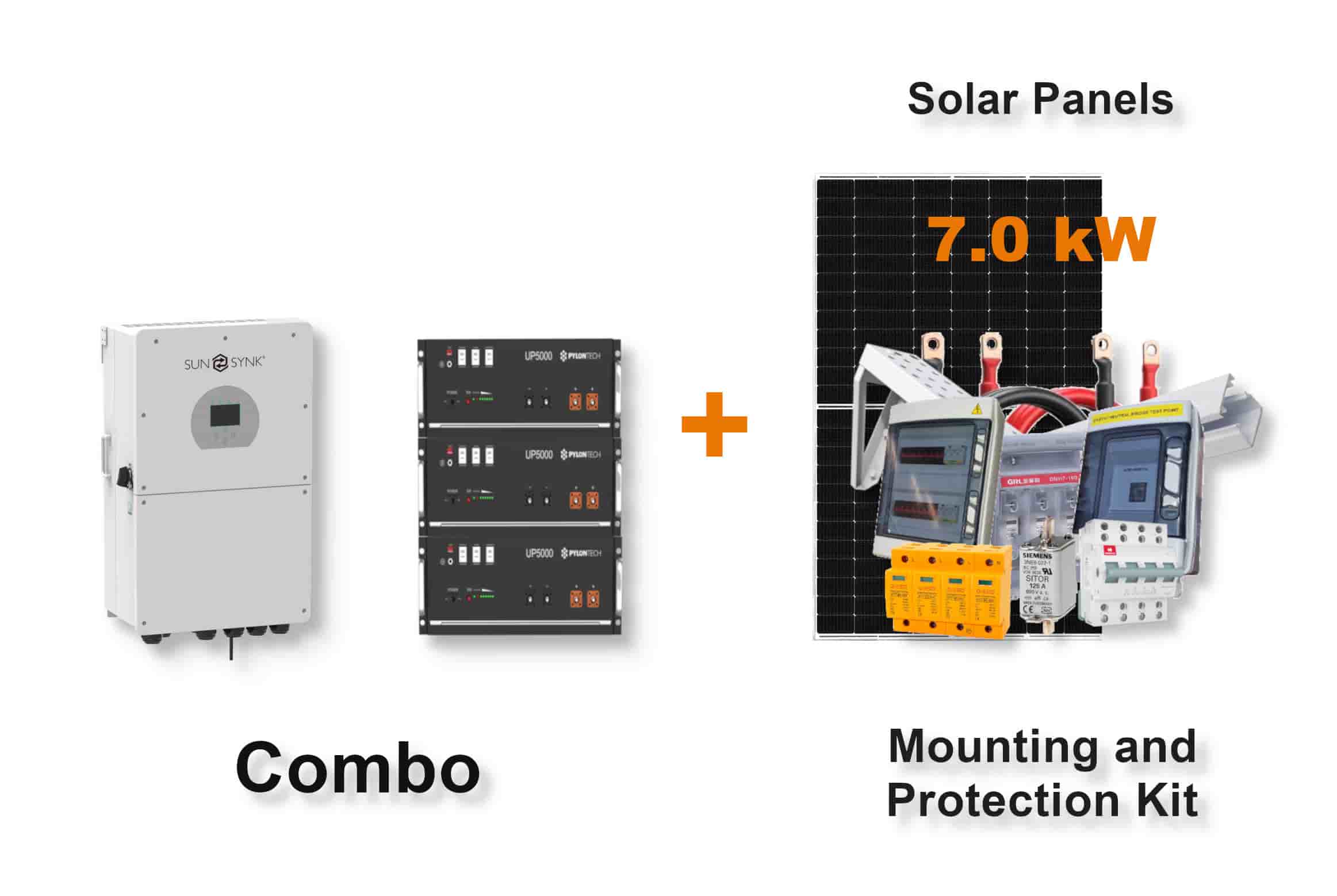 16.0 kW SUNSYNK Hybrid - PYLONTECH Combo, c/w 3x 4.8 kWh Lithium Batteries 16.0 kW SUNSYNK Hybrid - PYLONTECH Combo, c/w 3x 4.8 kWh Lithium Batteries