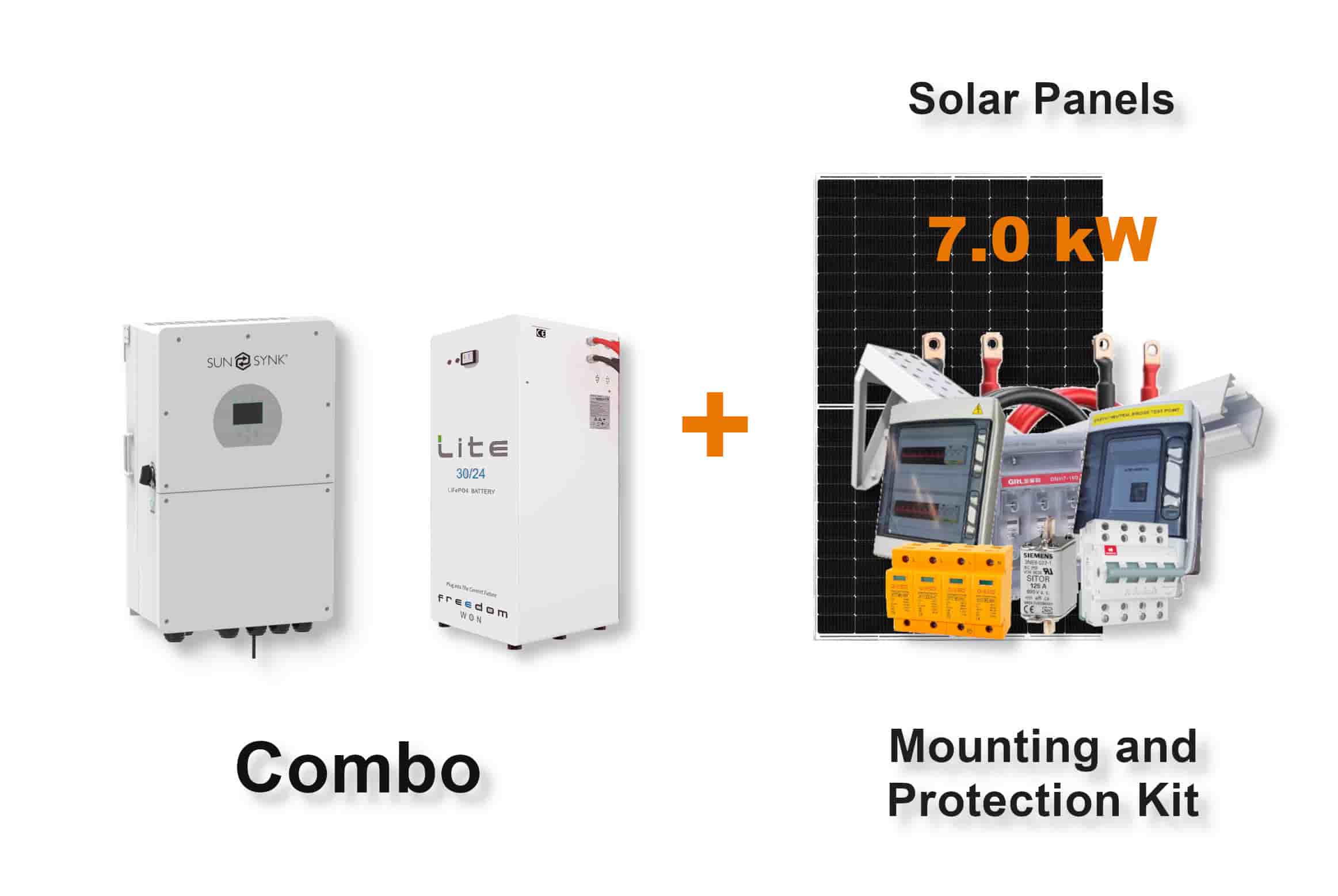 16.0 kW SUNSYNK Hybrid -  FREEDOM WON Combo, c/w 30 kWh Floor Standing Lithium Battery 16.0 kW SUNSYNK Hybrid -  FREEDOM WON Combo, c/w 30 kWh Floor Standing Lithium Battery