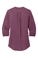 Port Authority® Women's 3/4-Sleeve Textured Crepe Tunic - LW713