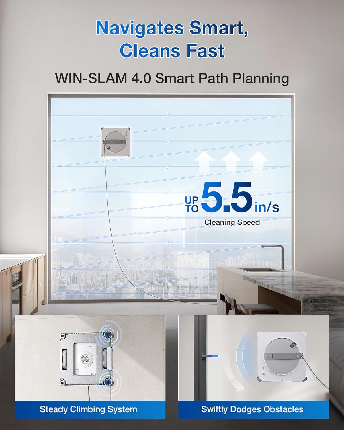 Ecovacs WINBOT W2 Smart Window Cleaner + Original Accessories – BUNDLE DEAL