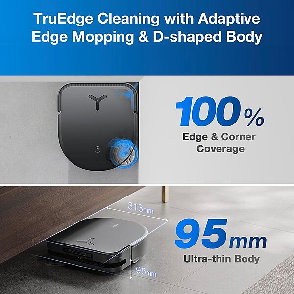 Ecovacs DEEBOT X5 PRO OMNI Robot Vacuum Cleaner - OMNI Station, 12,800Pa Suction, 260min Runtime
