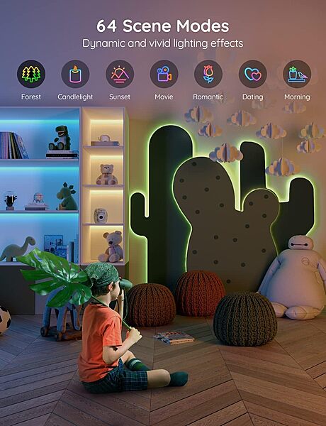 Govee RGB Smart Wi-Fi + Bluetooth LED Strip Lights (10m) [Energy Class A]